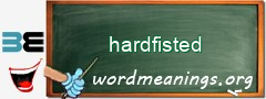 WordMeaning blackboard for hardfisted